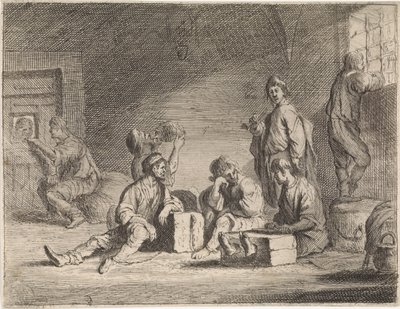 Gevangenen in kerker door Cornelis de Wael