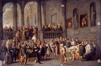 De zieken bezoeken, uit de Zeven Werken van Barmhartigheid, na 1625 door Cornelis de Wael