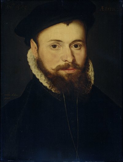 Portret van een jonge man door Cornelis de Zeeuw