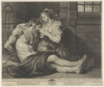 Cimon en Pero (Caritas Romana) door Cornelis van Caukercken