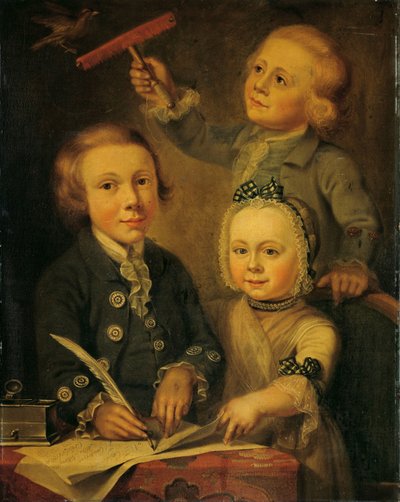 Portret van de kinderen van Barend Goudriaan door Cornelis van Cuylenburgh (II)