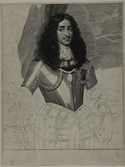 Charles II, koning van Engeland door Cornelis van Dalen II
