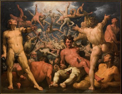 De val van de Titanen door Cornelis van Haarlem
