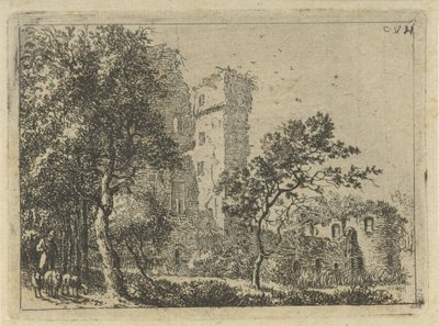 Ruïne van kasteel Duurstede door Cornelis van Hardenbergh