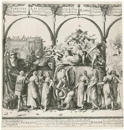 Triomftocht van Willem van Oranje, plaat a door Cornelis van Kittensteyn