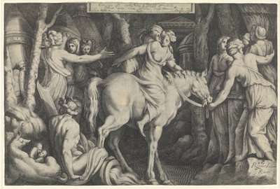 Vlucht van Cloelia over de Tiber door Cornelis van Kittensteyn