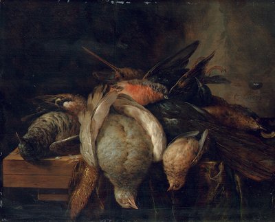 Dode Vogels op een Richel door Cornelis van Lelienbergh