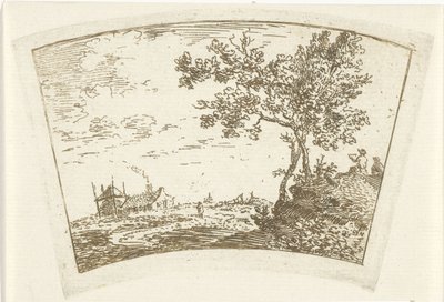 Landschap met een boerderij door Cornelis van Noorde