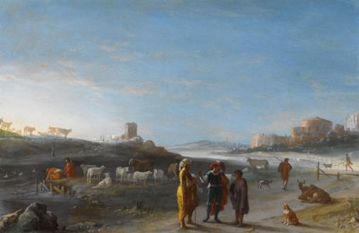 Italiaans Landschap met een Onbekend Onderwerp uit het Oude Testament door Cornelis van Poelenburch