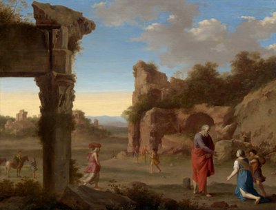 De profeet Elia en de weduwe van Zarefat, ca. 1630 door Cornelis van Poelenburch