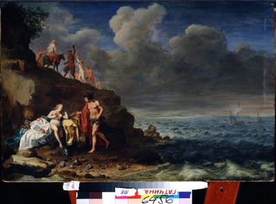 Dionysos en Ariadne op het eiland Naxos door Cornelis van Poelenburgh