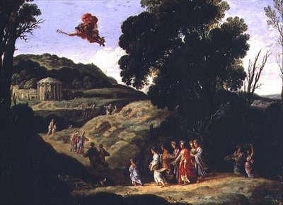 Bacchanaal door Cornelis van Poelenburgh or Poelenburch