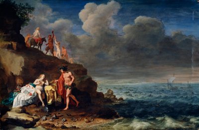 Bacchus en Ariadne op het eiland Naxos, 17e eeuw door Cornelis van Poelenburgh or Poelenburch