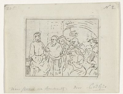 Christus en de overspelige vrouw door Cornelis van der Griendt