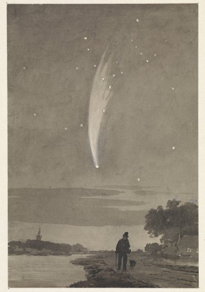 De komeet van Donati, 10 oktober 1858 door Cornelis van der Griendt