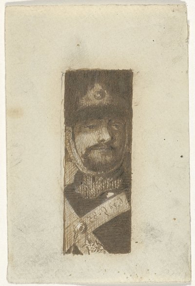 Portret van een soldaat door Cornelis van der Griendt