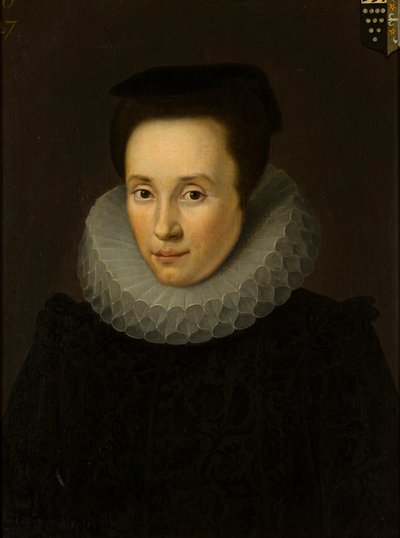 Portret van Elizabeth Helyar, Mevrouw John Bridgeman (1586-1636), c.1610-36 door Cornelius (attr. to) Janssen van Ceulen