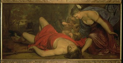Venus Huilt om de Dood van Adonis door Cornelius Holsteyn