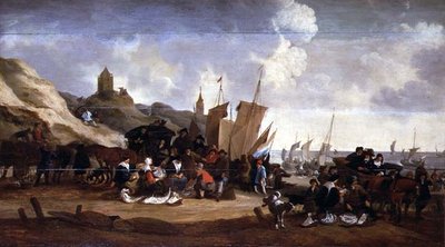 De vismarkt door Cornelius Hubert Van Meurs