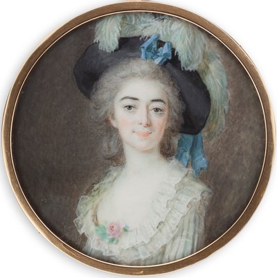 Portret van de balletdanseres Giovanna Bassi 1762-1834, ca. 1780 door Cornelius Høyer