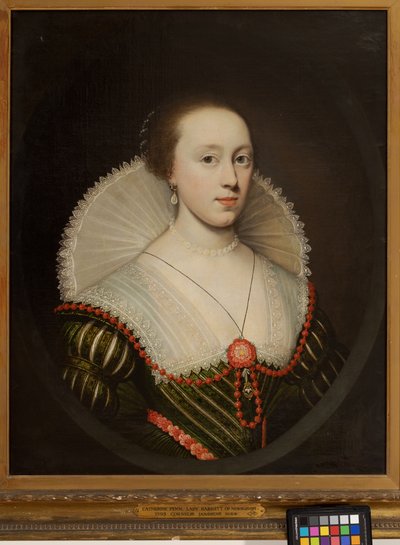 Catherine Fenn, Lady Barret van Newburgh (gest. 1674) door Cornelius I Johnson
