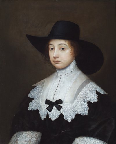 Portret van Dorothy Sydney, Gravin van Leicester door Cornelius I Johnson