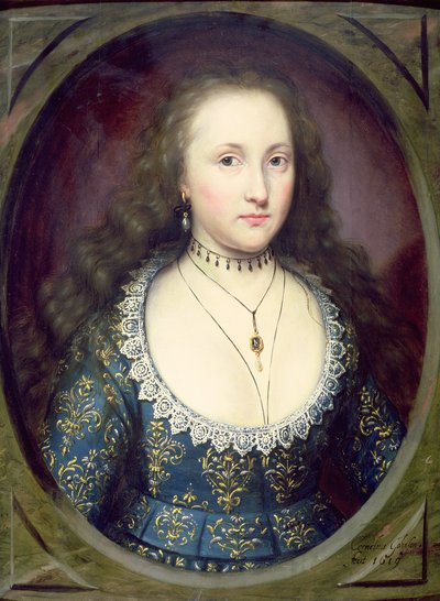 Portret van een dame genaamd Mary, gravin van Pembroke, 1619 door Cornelius Janssen van Ceulen