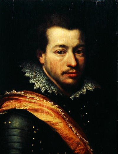 Portret van een man in harnas door Cornelius Janssen van Ceulen