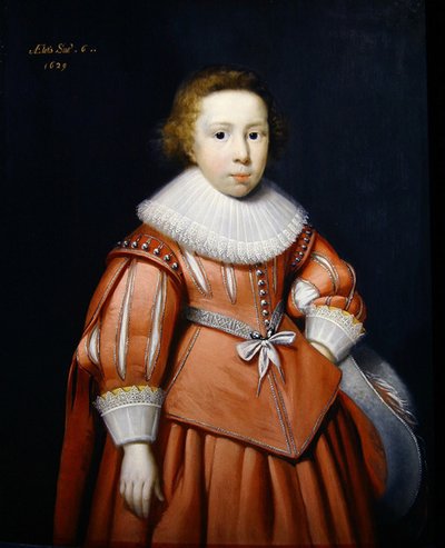Portret van een jonge jongen door Cornelius Janssen van Ceulen