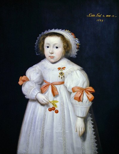 Portret van een jong meisje door Cornelius Janssen van Ceulen