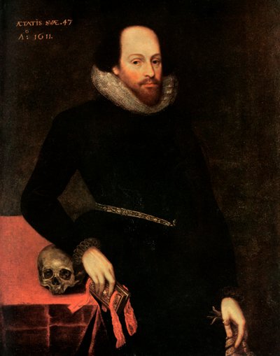 Het Ashbourne-portret van Shakespeare, 16e eeuw door Cornelius Ketel