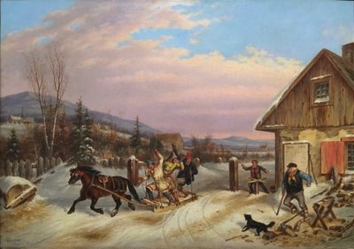 Belastinggeld aftroggelen door Cornelius Krieghoff