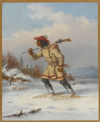Het volgen van de eland, c.1860 door Cornelius Krieghoff