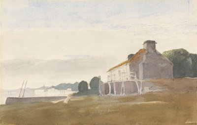 Huisje aan een Baai door Cornelius Varley