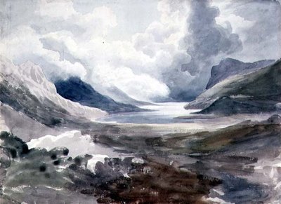 Llyn Gwynant, Noord-Wales door Cornelius Varley
