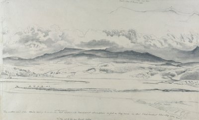 Bergpanorama in Wales, Cader Idris door Cornelius Varley