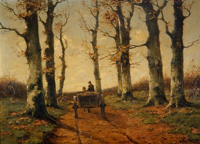Een Landweg, ca. 1880 door Cornelius Westerbeek Jrn.