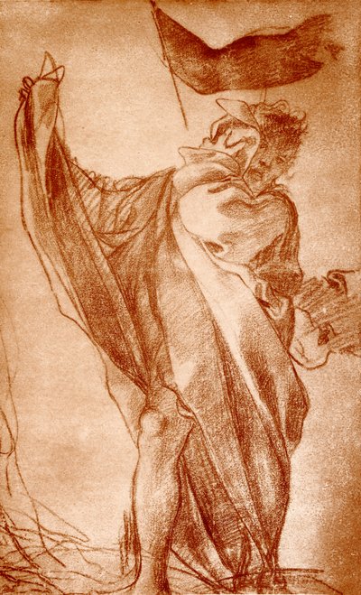 Ontwerp voor een apostelbeeld voor de kathedraalkoepel in Parma door Antonio da Correggio