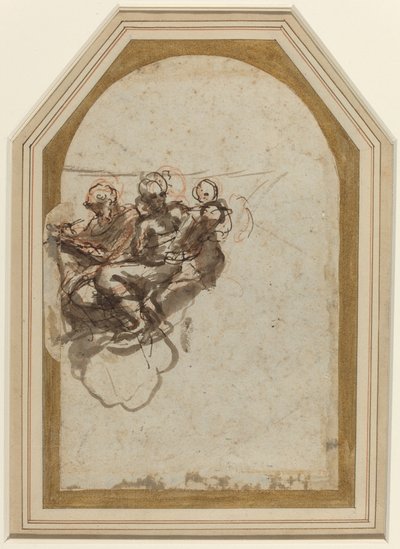 Sint Mattheüs en Sint Hiëronymus [verso] door Correggio
