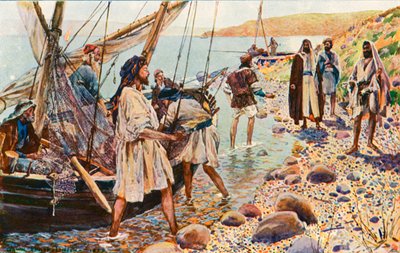 De roeping van vier discipelen door Corwin Knapp Linson