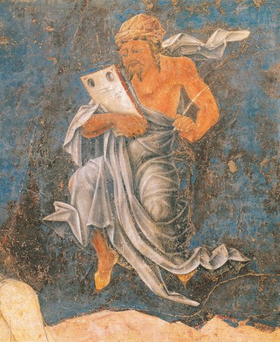 Deken, detail van Maagd van het Teken door Cosimo (attr. to) Tura