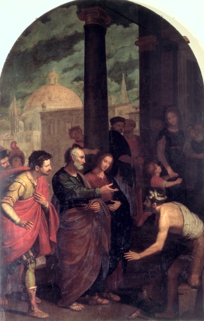 St. Petrus en St. Johannes genezen een kreupele door Cosimo Gamberucci or Gambaruccio