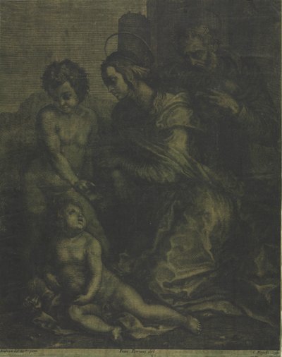 De Heilige Familie met Sint Jan door Cosimo Mogalli
