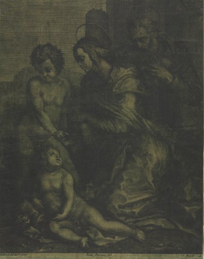 De Heilige Familie met Sint Jan door Cosimo Mogalli