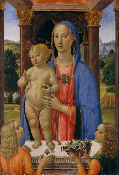 Madonna en Kind met Engelen door Cosimo Rosselli