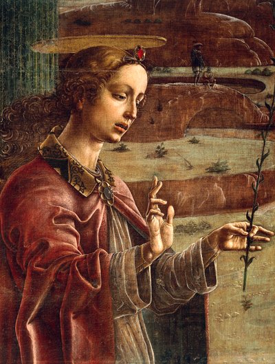 Aankondiging (detail) door Cosimo Tura