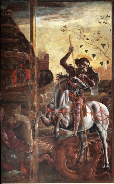 Sint Joris en de draak (detail) door Cosimo Tura