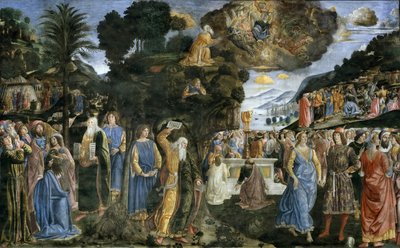 De afdaling van de berg Sinaï, 1481-1482 door Cosimo di Lorenzo Rosselli