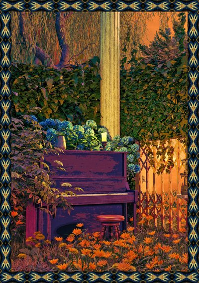 Enchanted Garden Piano door CosmoZach