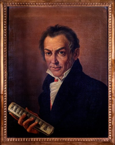 Portret van Nicola Antonio Zingarelli, Italiaanse componist en organist door Costanzo Angelini